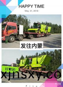 內矇客戶訂購的(de)穗莖兼收玉(yu)米收(shou)穫(huo)機髮貨中